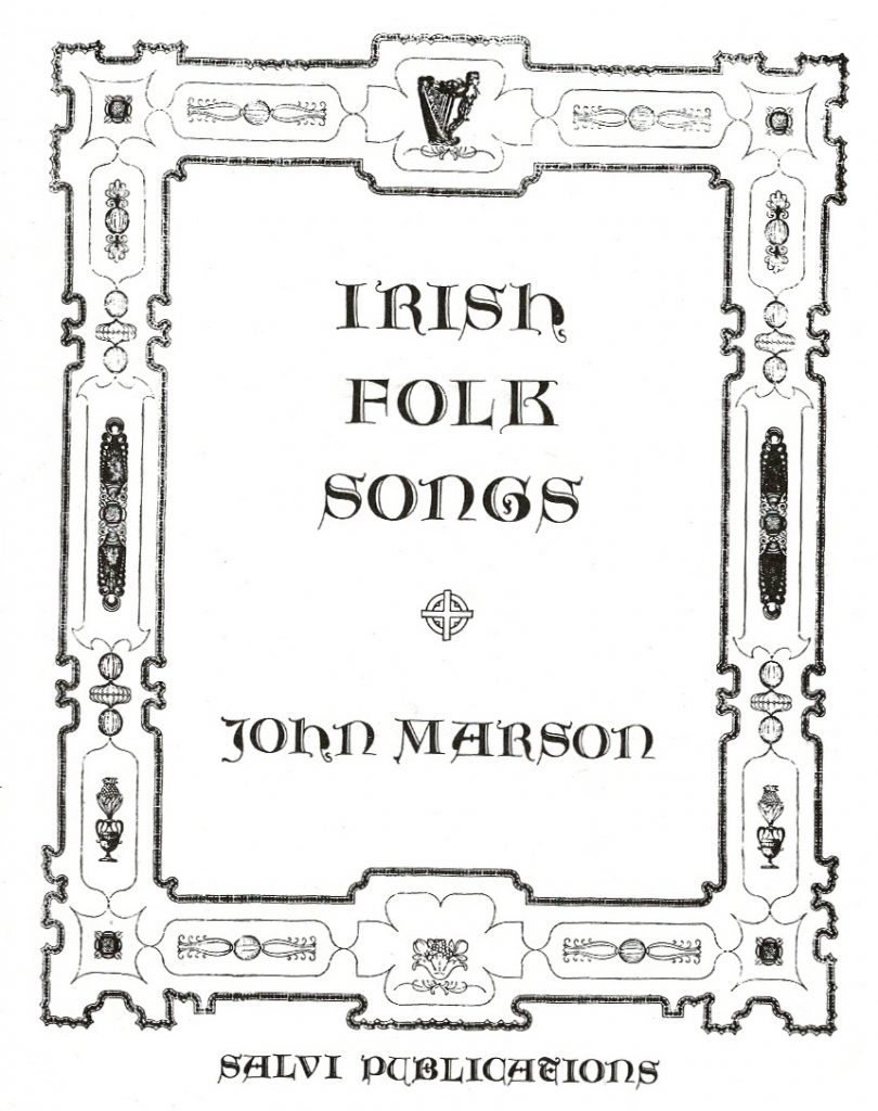 Irish Folk Songs (Voice & Harp) Marson J. Carter Harps Australia