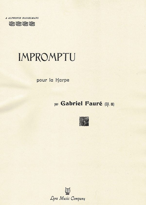 Impromptu Pour La Harpe Op. 86 Faure G.