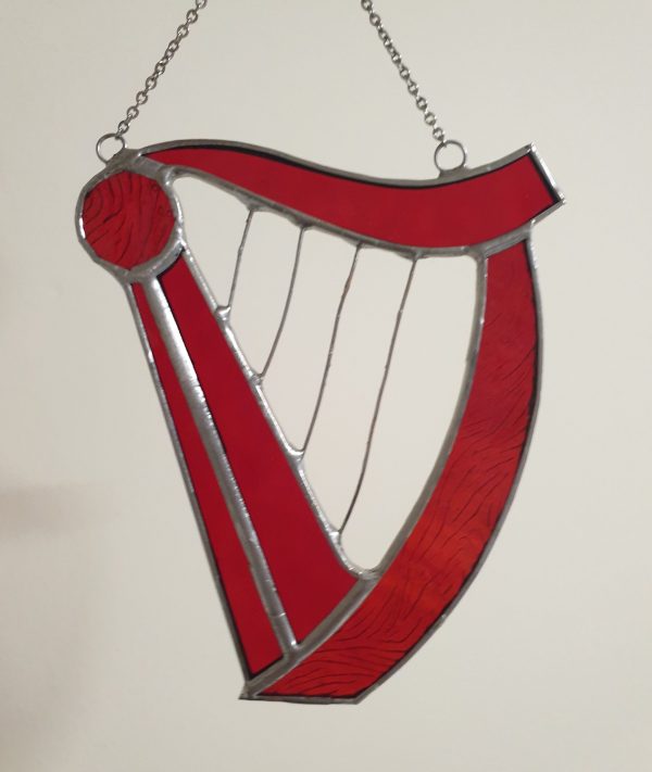 Glass-Harp-RED-scaled-1.jpg Stained Glass Harp RED