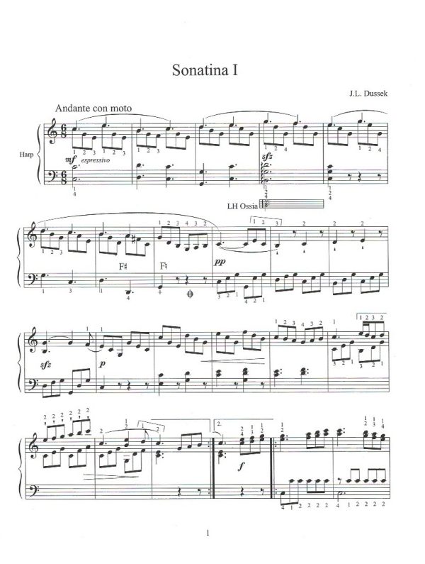 A Collection Of 6 Sonatinas by Jan Ladislav Dussek McDonald S./Wood L.