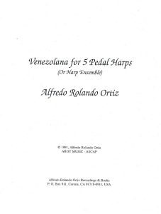 Venezolana For 5 Pedal Harps Ortiz A.