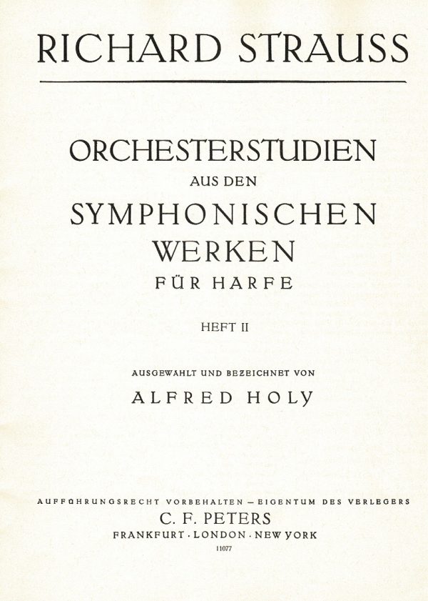 Orchesterstudien Strauss J./ Holy A.