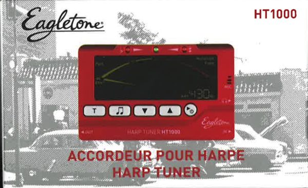 ht1000boxl.jpeg Eagletone HT1000 Electronic Tuner For Harp (Lever or Pedal Harp)
