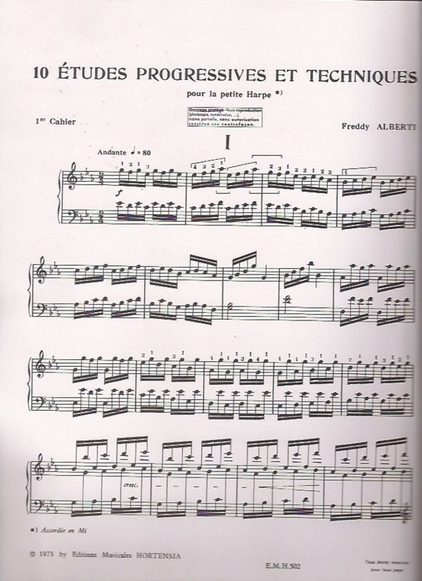 Dix Etudes Progressives Et Techniques Alberti F.