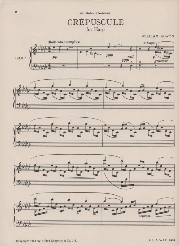 Crepuscule For Harp Alwyn W.