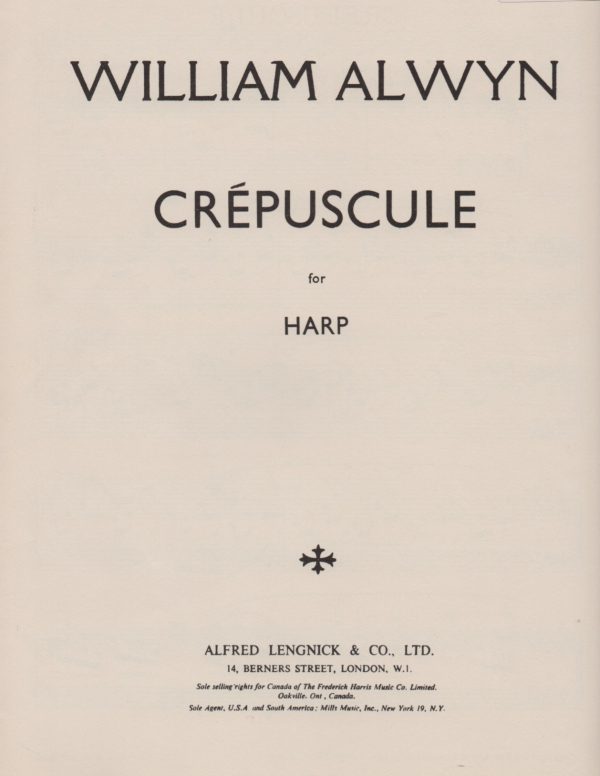 Crepuscule For Harp Alwyn W.