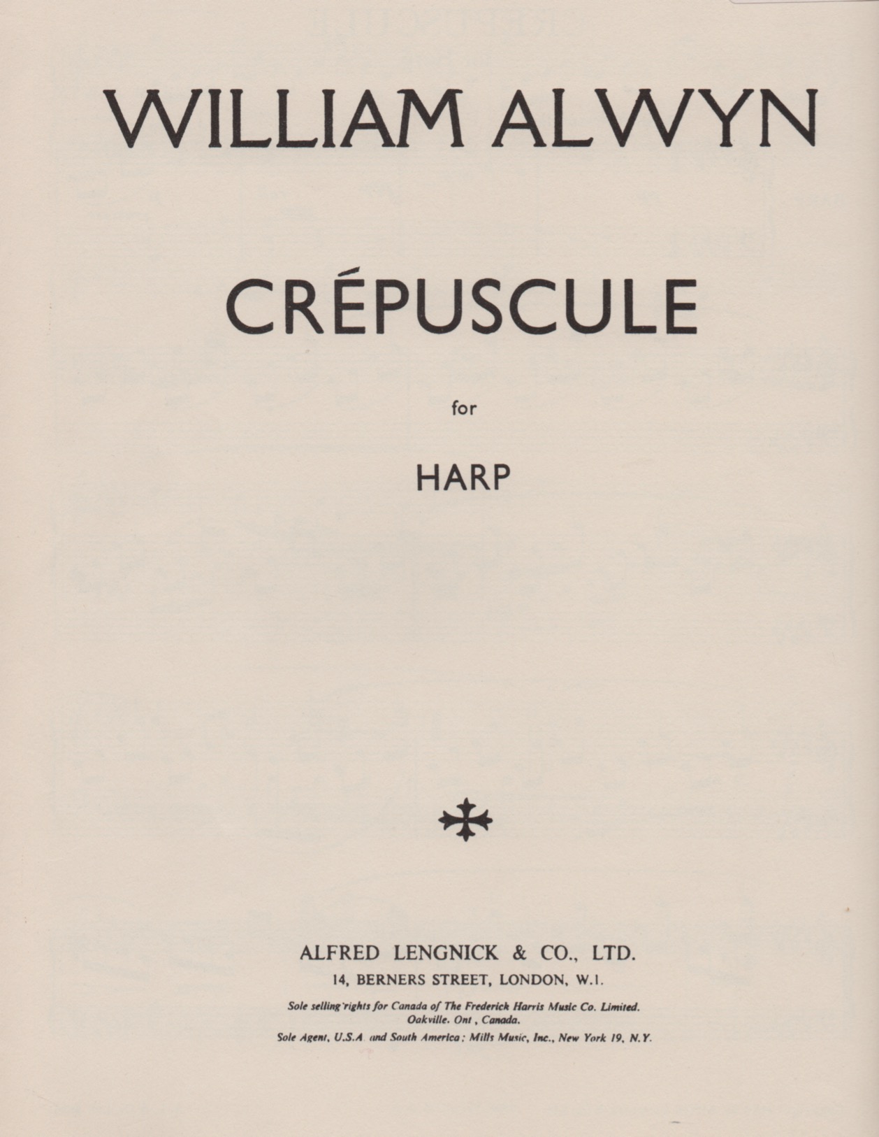 ALWYN-Crepuscle-For-Harp Crepuscule For Harp Alwyn W.