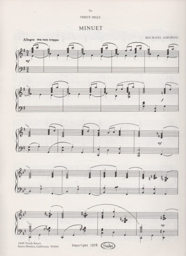Minuet Amorosi M.