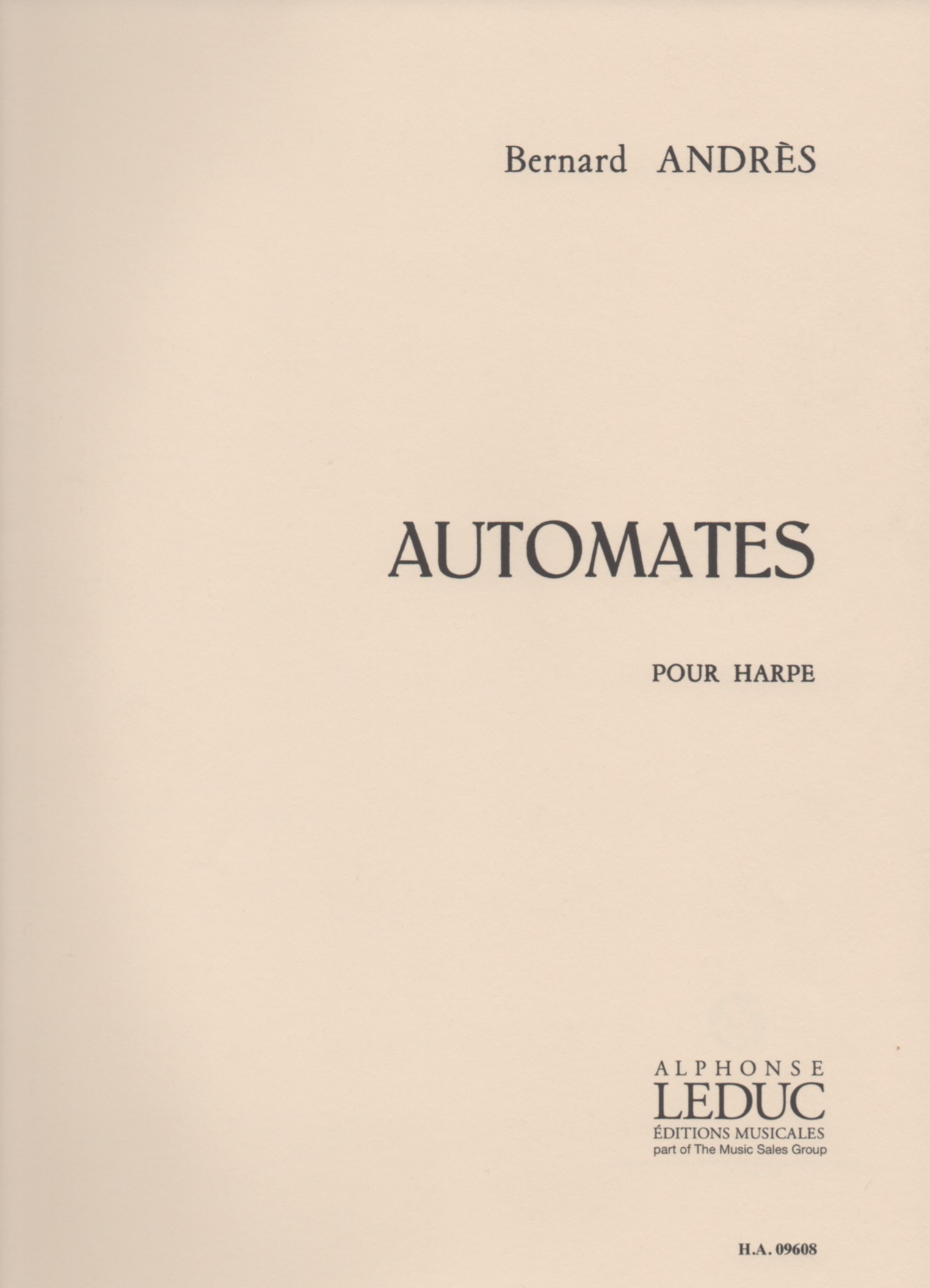 ANDRES-Automates Automates Pour Harpe Andres B.