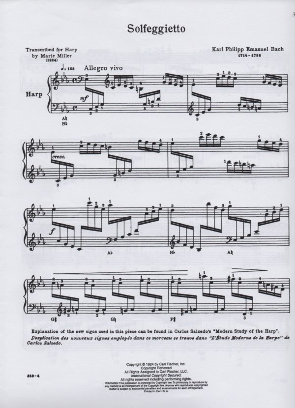 Solfeggietto Bach K. P. E.