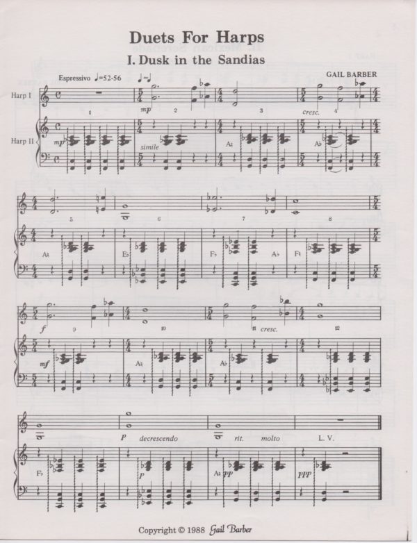 Duets For Harp Barber G.