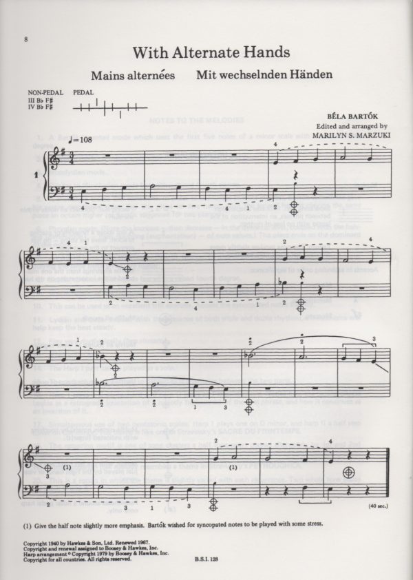 BARTOK-B-Mikrokosmos-2 Mikrokosmos For Harp Bartok B.