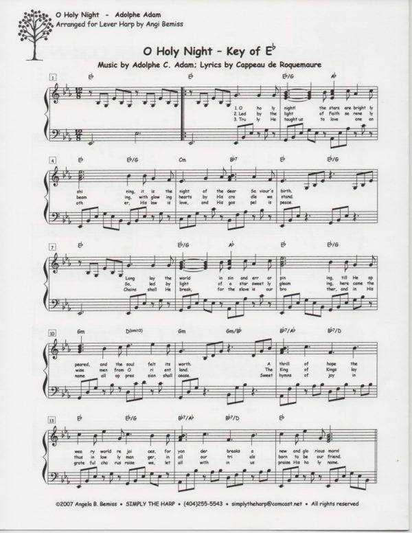 O Holy Night (Key Of C & Eb) Bemiss A.