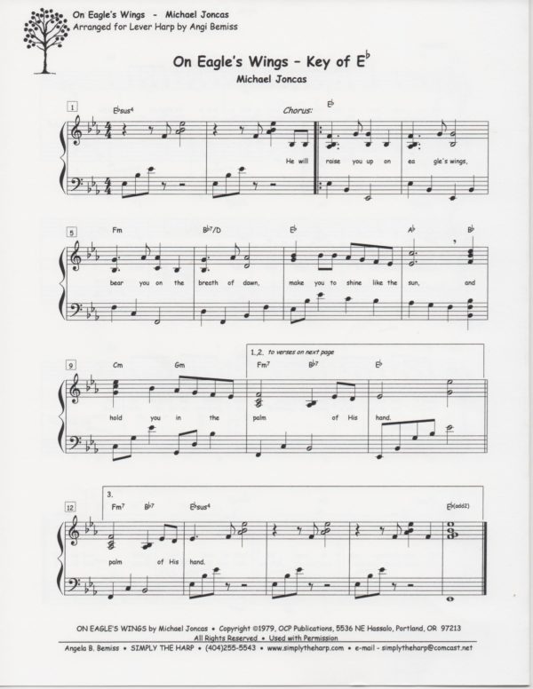 On Eagle's Wings (Key Of C & Eb) Bemiss A.