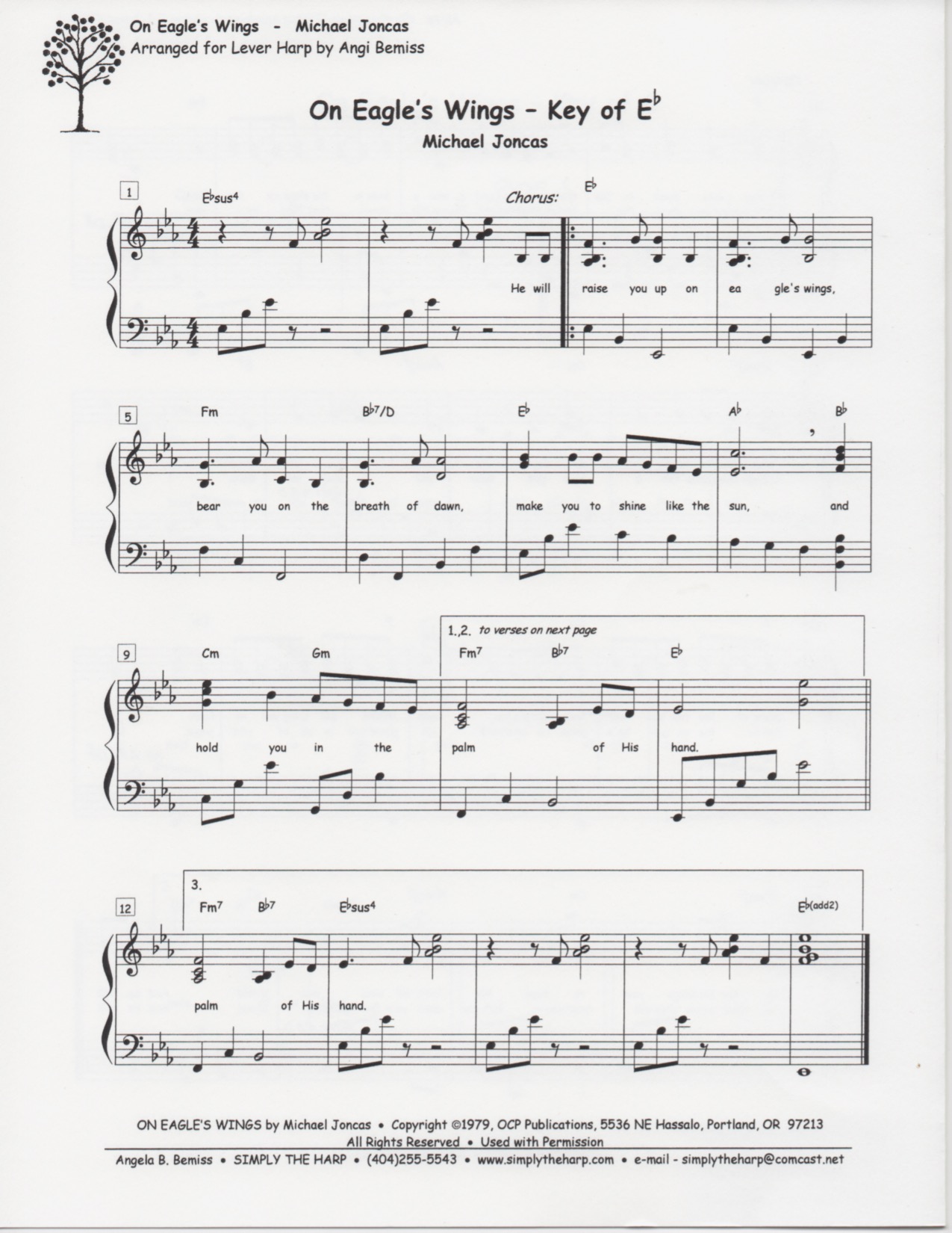 On Eagle's Wings (Key Of C & Eb) Bemiss A.