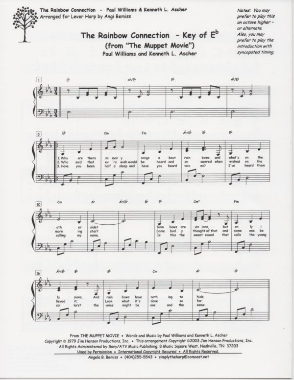 The Rainbow Connection (Key Of C & Eb) Bemiss A.