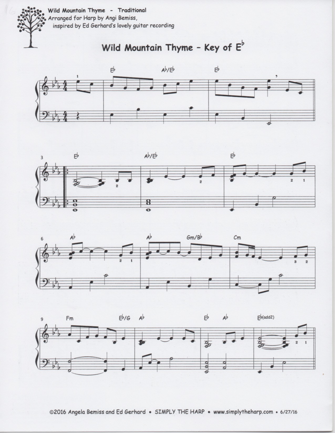 BEMISS-A-Wil-Mountain-Thyme Wild Mountain Thyme (Key Of C & Eb) Bemiss A.