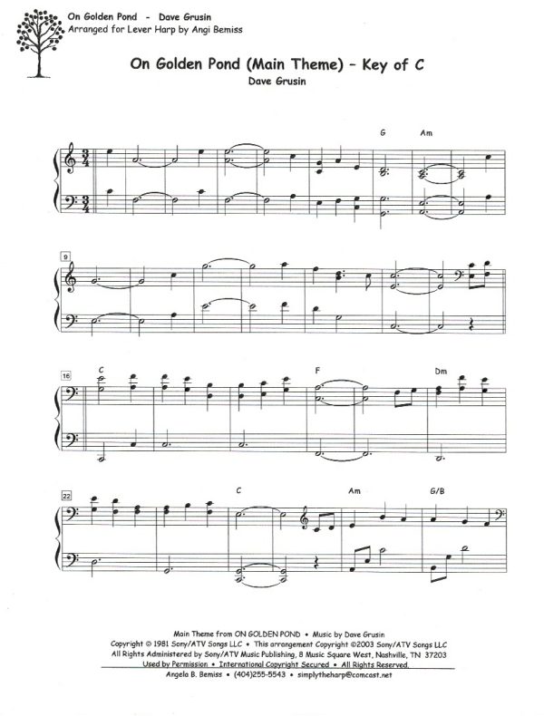 On Golden Pond-Main Theme (Key Of C & Eb) Bemiss A.
