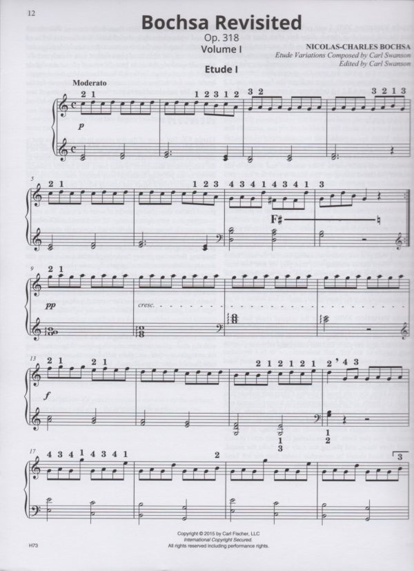 Bochsa Revisted 40 Easy Etudes Op.318 Volume 1 For Pedal Harp Bochsa