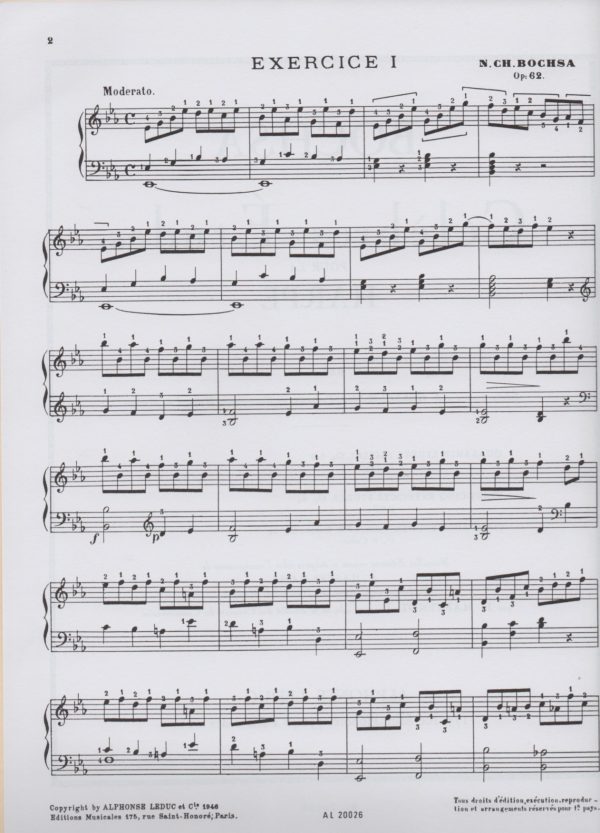 Vingt-Cinq Exercices Etudes Op. 62 Bochsa