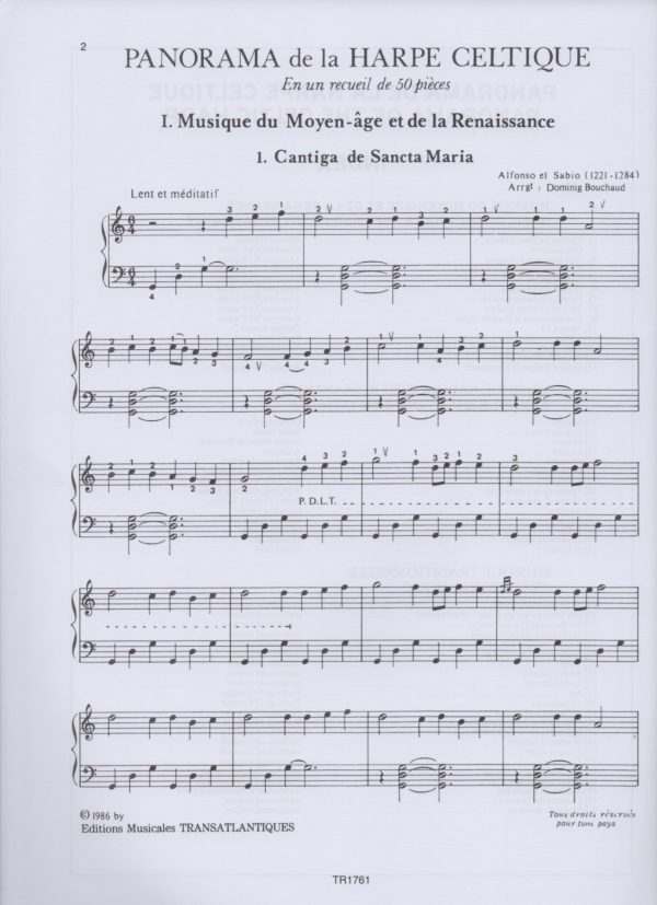 Panorama De La Harpe Celtique Volume 1 Bouchaud D.