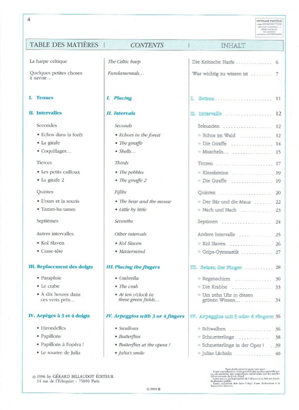 Harpe D'Or Golden Harp Goldene Harfe Bouchaud D.