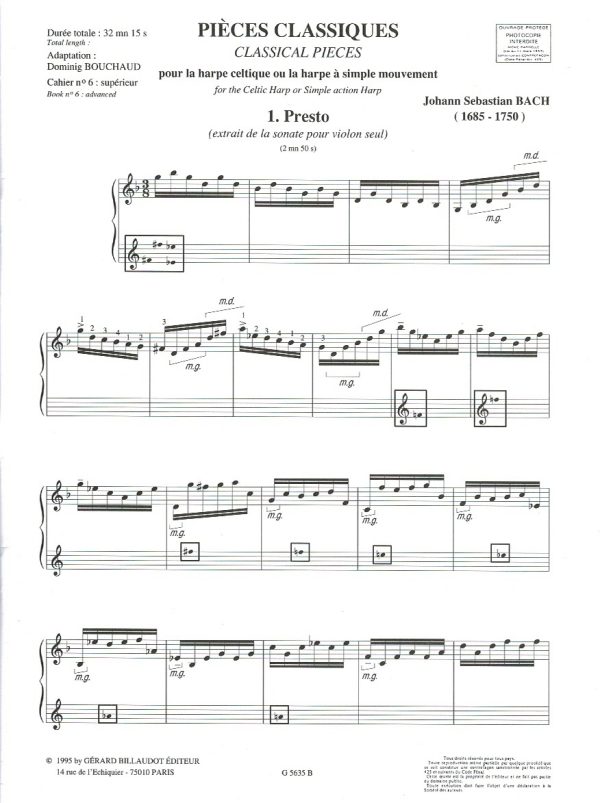 Pieces Classiques Book 6 Bouchaud D.