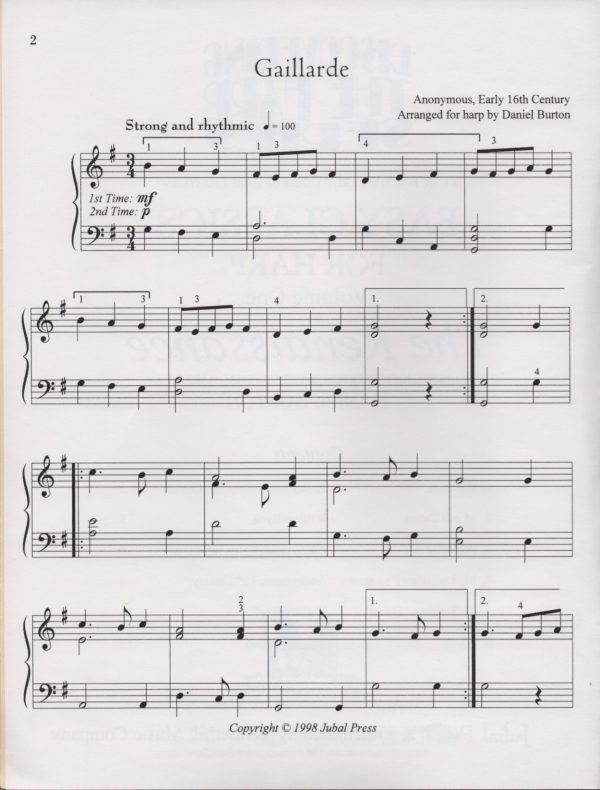 BURTON-Easy-Classics-The-Renaissance Easy Classics For Harp Volume One The Renaissance Burton D.