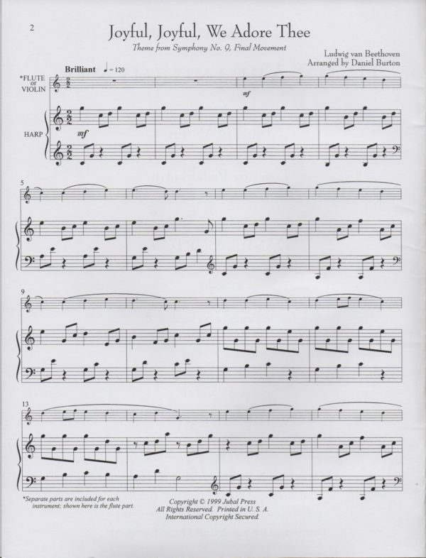 BURTON-Hymn-Arrangements-1 Hymn Arrangements (Flute or Violin & Lever or Pedal Harp) Burton D.