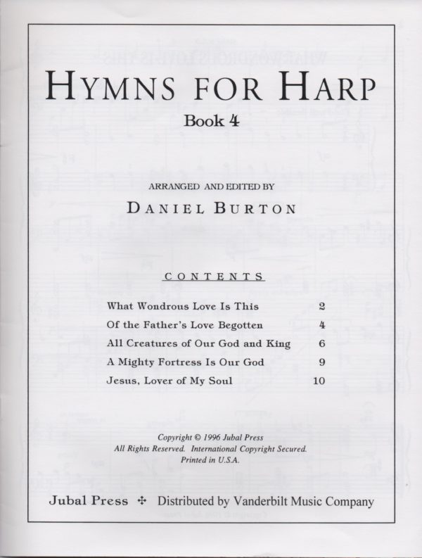 Hymns For Harp Book 4 Burton D.