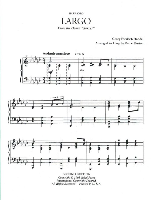 Largo From The Opera Xerxes Handel G.F./ Burton D.