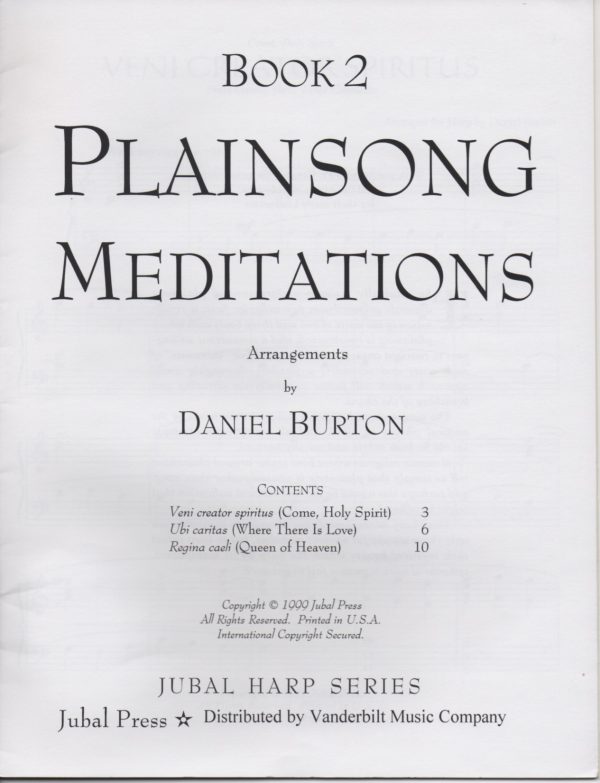 Plain Song Meditations Book 2 Burton D.