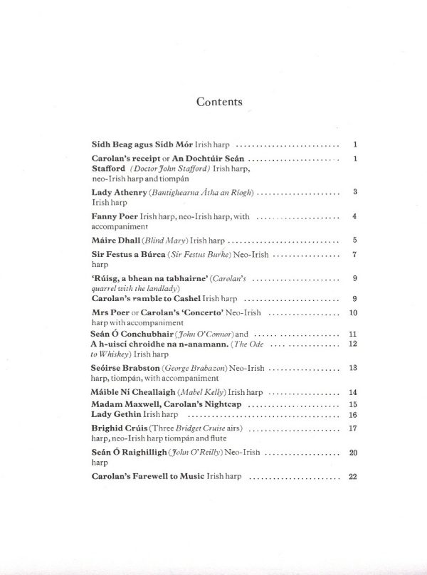 Carolans Receipt (Harp Solo & Harp Ensemble) Bell D.