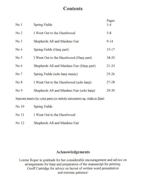 Celtic Pastorale (Voice & Harp) Cartridge H.