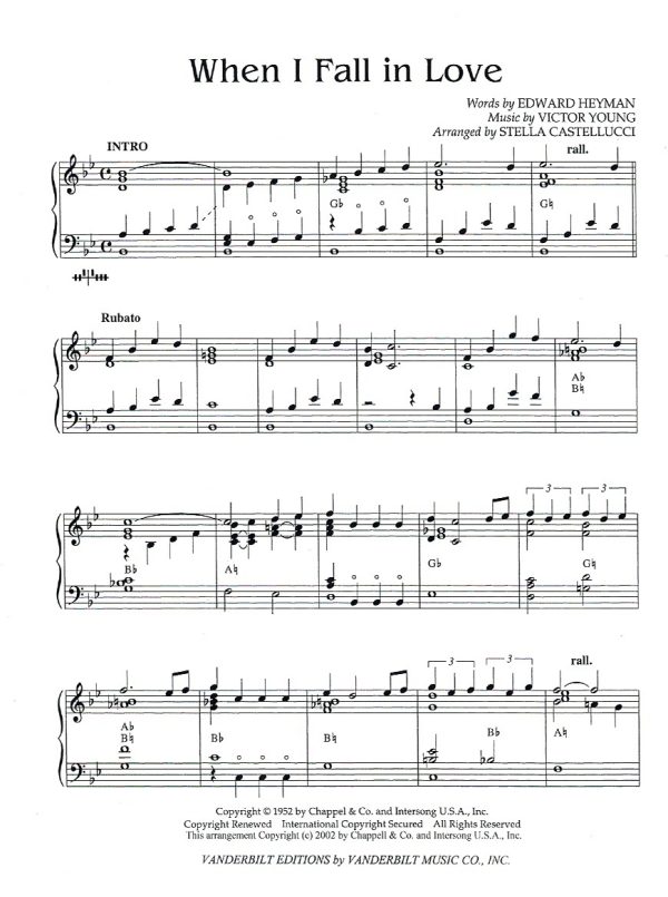 When I Fall In Love Young V./Castellucci S.