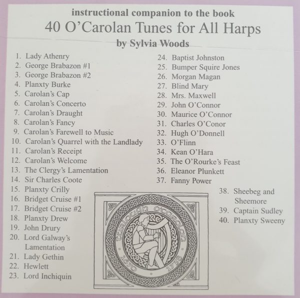 40 O'Carolan Tunes For All Harps CD Woods S.