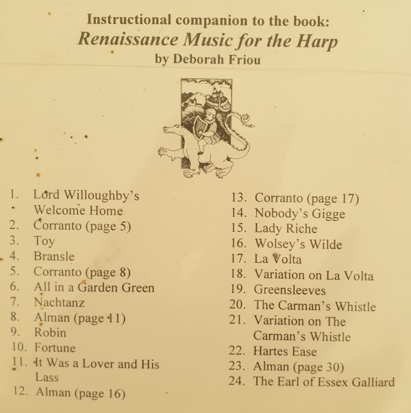 Renaissance Music For The Harps CD Friou D.