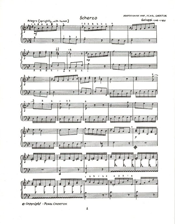Music For Harp Galuppi Scherzo Galuppi B./Chertok P.
