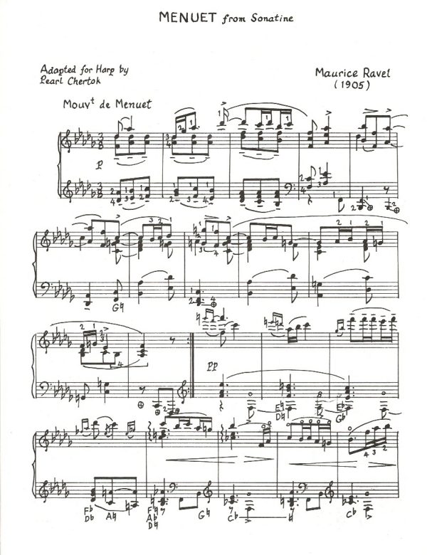 Music For Harp Menuet Ravel M./Chertok P.