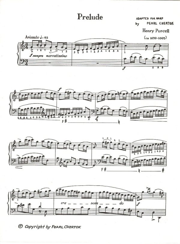 Music For Harp Prelude And Gavotte Purcell H./Exaudet J./Chertok P.