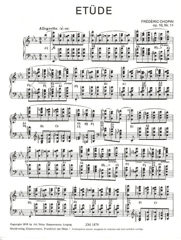 Drei Etuden Chopin F.