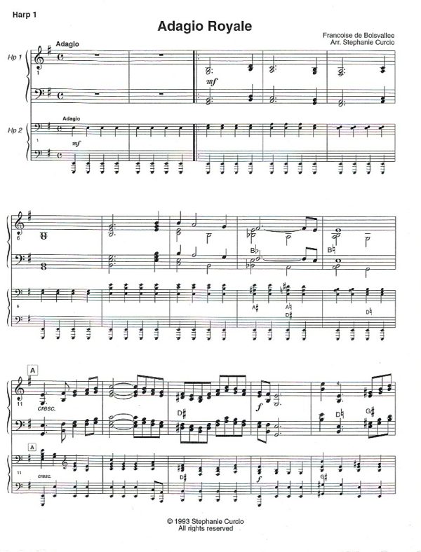 Adagio Royale (Harp Duet) Boisvallee F./Curcio S.