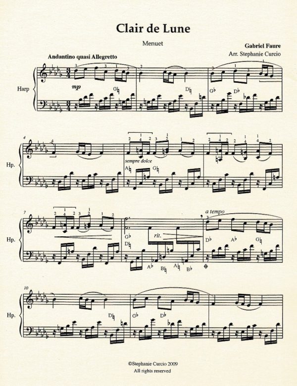 Clair De Lune Menuet Faure G./Curcio S.