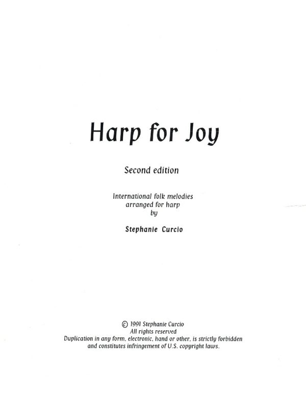 Harp For Joy International Folk Tunes Curcio S.