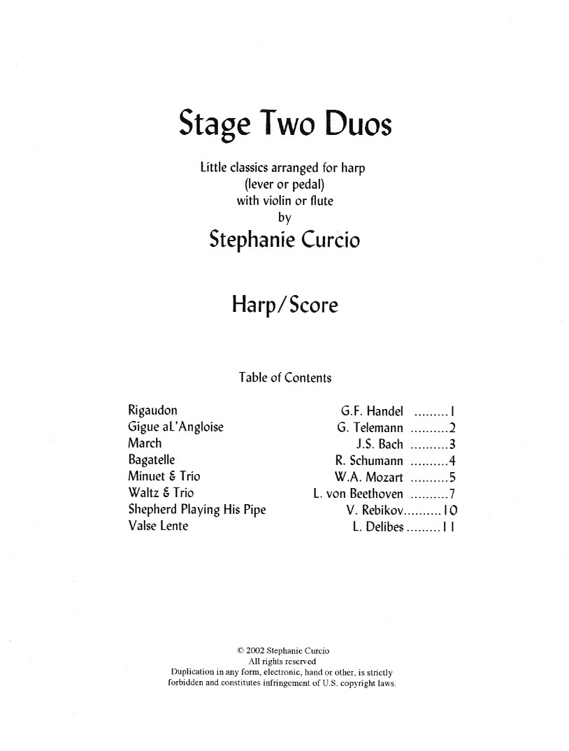 CURCIO-Stage-Two-Duos Stage Two Duos (Violin Or Flute & Harp) Curcio S.