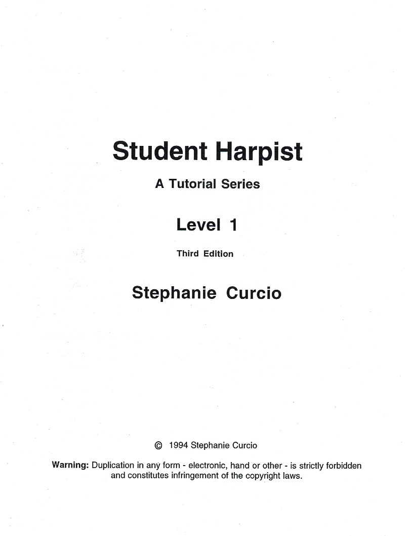 CURCIO-Student-Harpist-Level-1 Student Harpist Level 1 Curcio S.