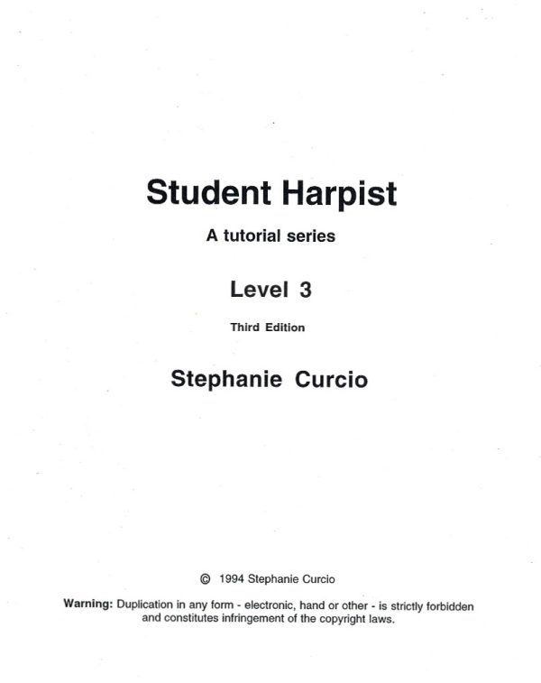 Student Harpist Level 3 Curcio S.