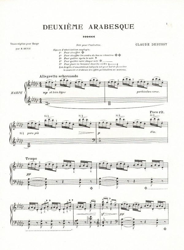 Deuxieme Arabesque Debussy C.