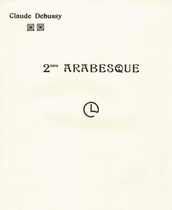 Deuxieme Arabesque Debussy C.