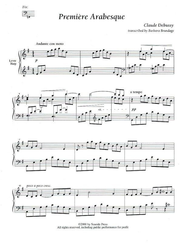 Premiere Arabesque Debussy C./Brundage B.